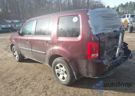 2013 Honda Pilot Lx из США, поврежденный, VIN 5FNYF4H27DB085912